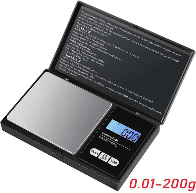 Дигитална вага на преклоп 200g, 0,01g