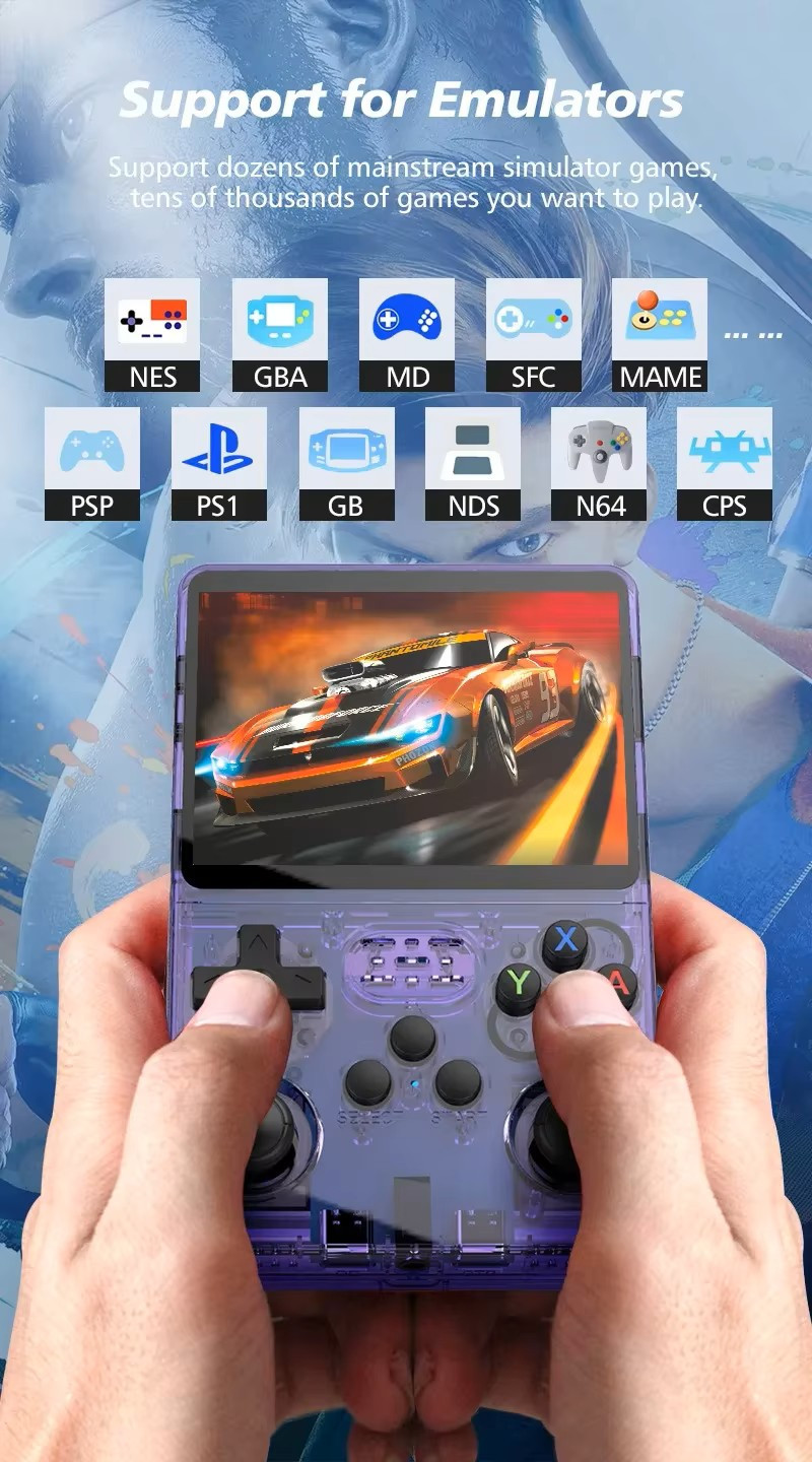 R36S Game Master рачна конзола со IPS